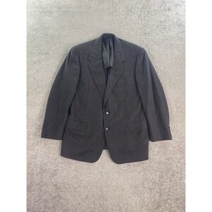 Vintage Oxxford Clothes Suit Jacket 44 R Gray Wool Tweed Striped Luxury Designer